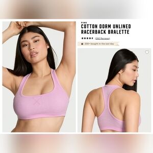 Victoria's Secret Pink Cotton SHIMMER Dorm Unlined Racerback Bralette
